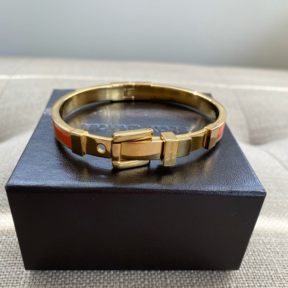 Michael Kors gold tone buckle bracelet